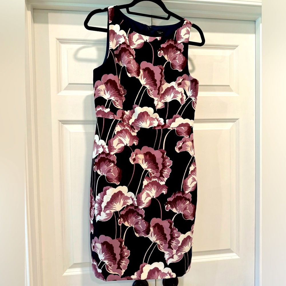 Ann Taylor Factory Petite floral sleeveless sheath dress, size 12p